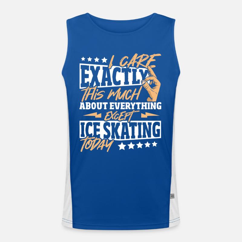 I Care Exactly This Much About Everything Except Men's Functional Contrast Tank Top 