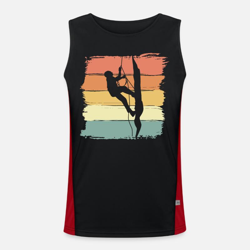 Climbing retro vintage Men's Functional Contrast Tank Top 