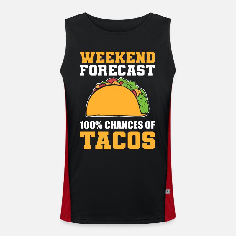 Prévisions du week-end 100% de chances de Tacos Taco Lover Débardeur respirant contrasté Homme 
