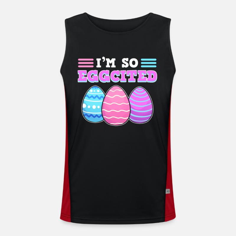 I'm So Eggcited Easter Men's Functional Contrast Tank Top 