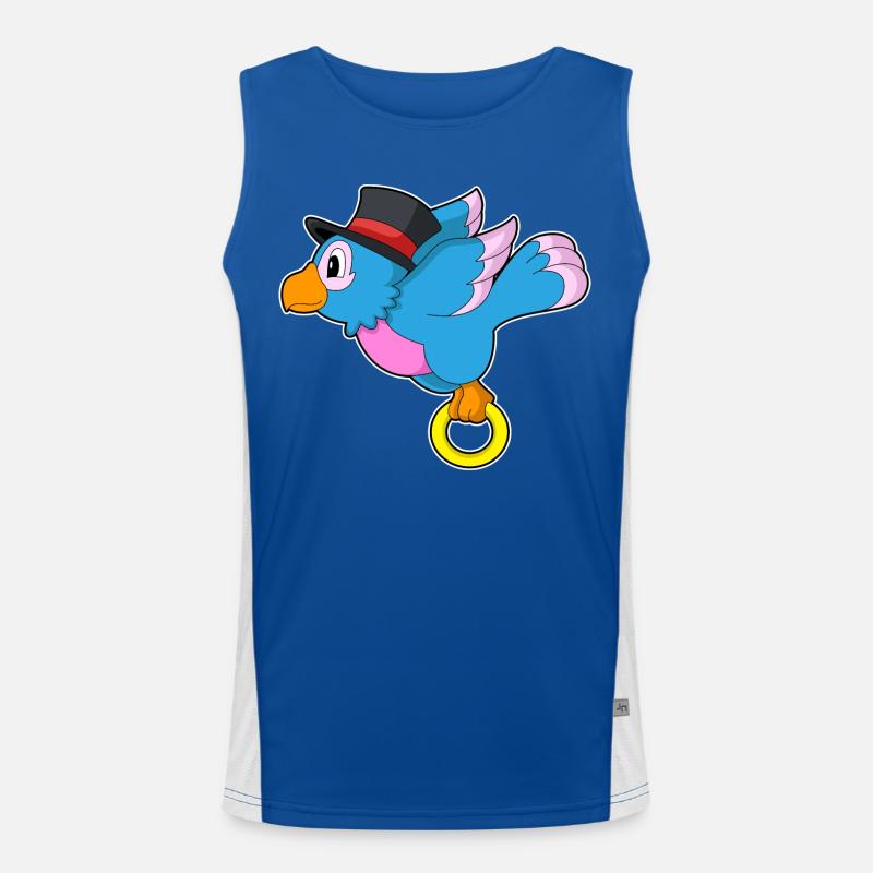 Papagei Bräutigam Ehering Hochzeit Funktionelles Kontrast-Tank Top für Männer 