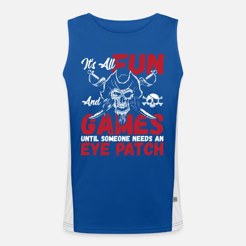 It's All Fun And Games Until Someone Needs Eye Men's Functional Contrast Tank Top 