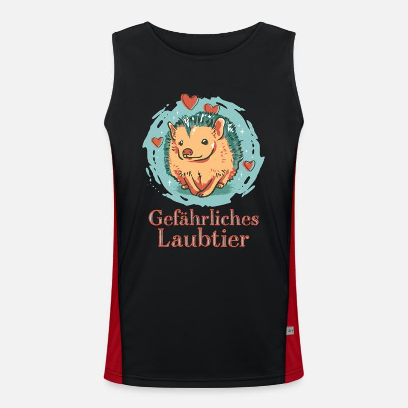 Gefährliches Laubtier Igel Funktionelles Kontrast-Tank Top für Männer 