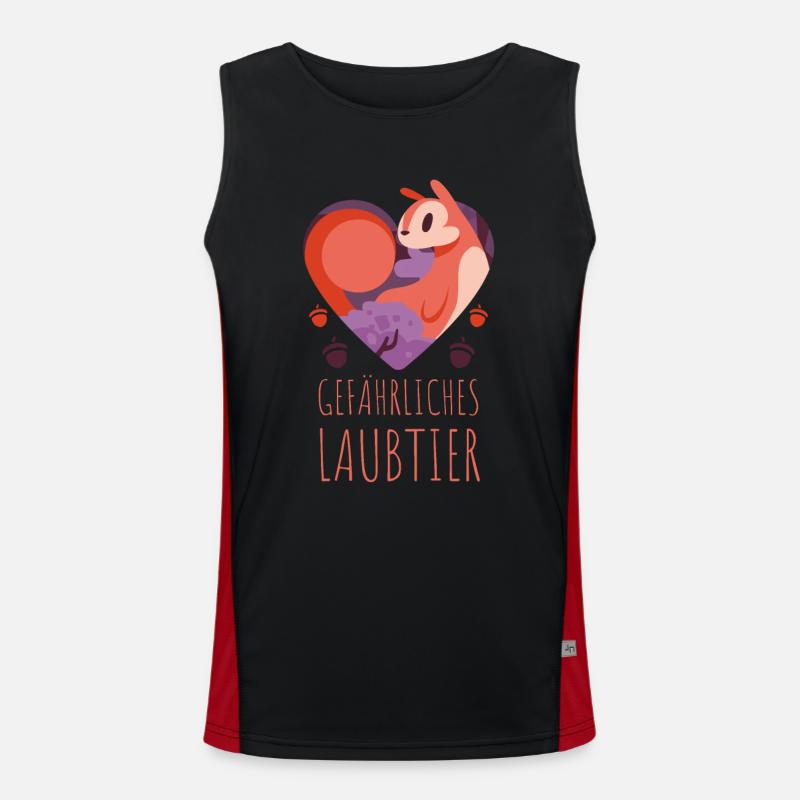 Gefährliches Laubtier Eichhörnchen Funktionelles Kontrast-Tank Top für Männer 