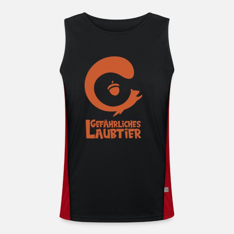 Gefährliches Laubtier Eichhörnchen Funktionelles Kontrast-Tank Top für Männer 