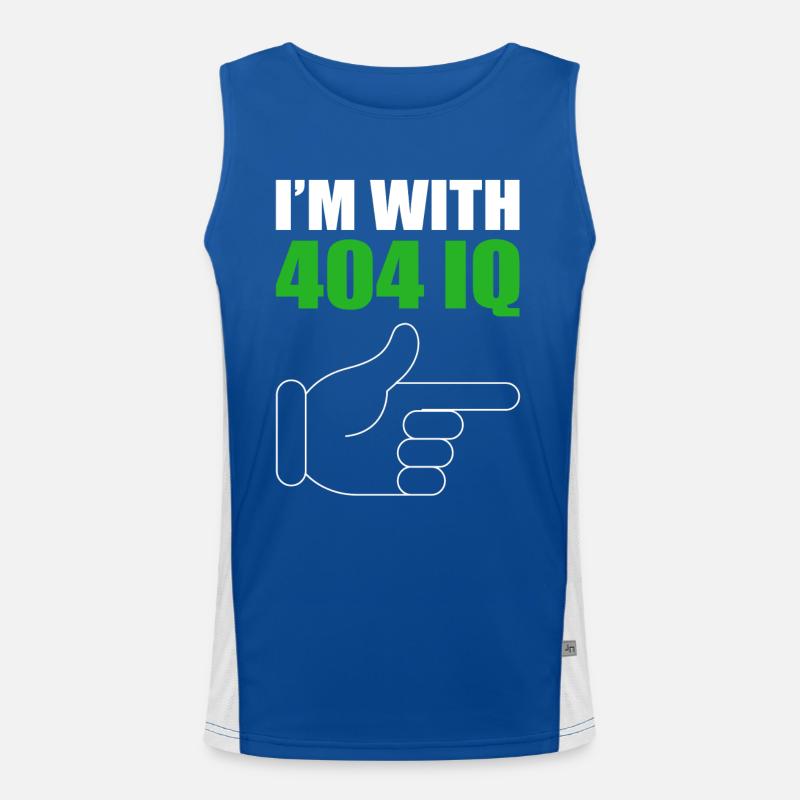 I'm with Stupid 404 Error Programmer Coding Funktionelles Kontrast-Tank Top für Männer 