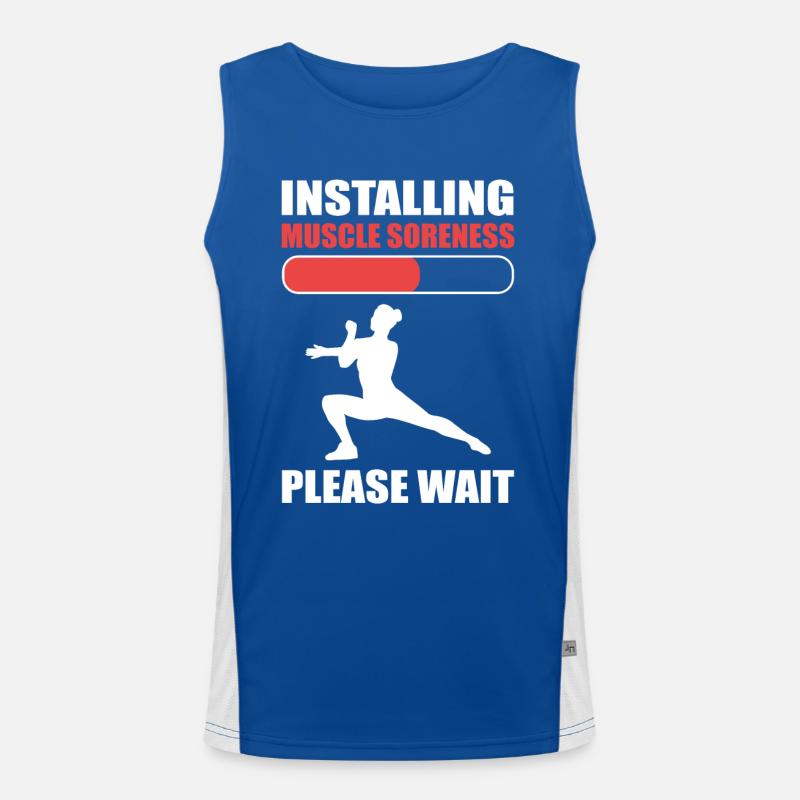 Installing Muscle Soreness Please Wait Aerobics Men's Functional Contrast Tank Top 