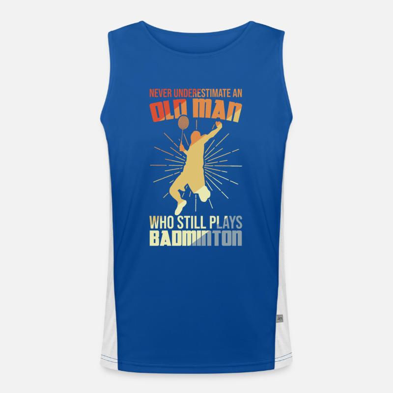 Badminton Großvater Funktionelles Kontrast-Tank Top für Männer 