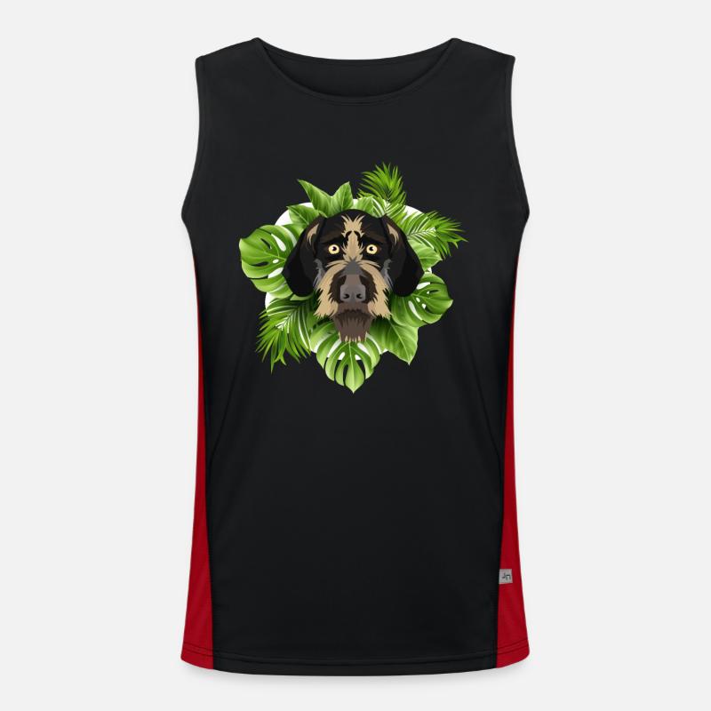 Tropical German Wirehair Men's Functional Contrast Tank Top 