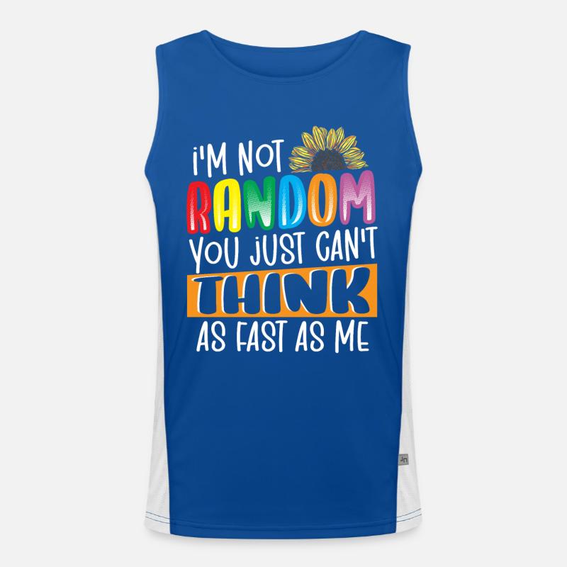 I'm Not Random ADHD Awareness ADHD Survivor Men's Functional Contrast Tank Top 