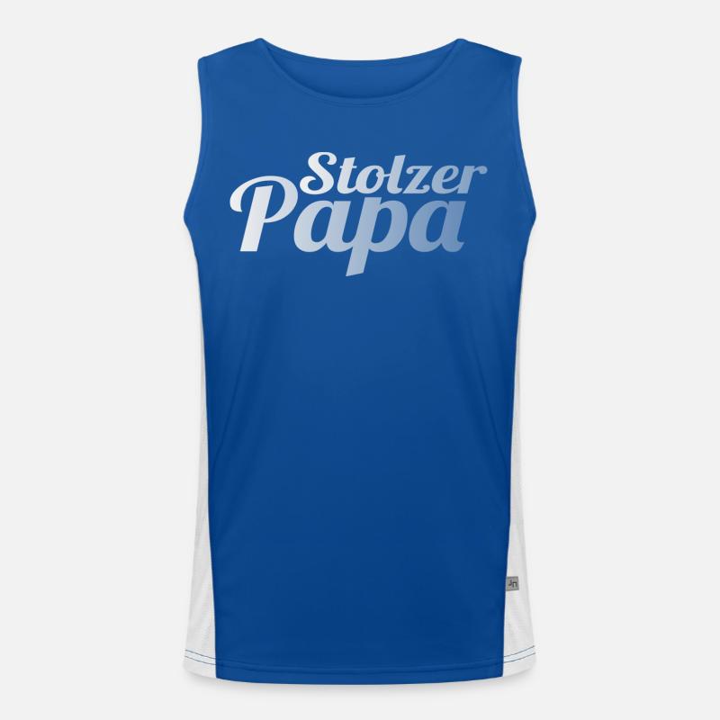 Stolzer Papa Funktionelles Kontrast-Tank Top für Männer 