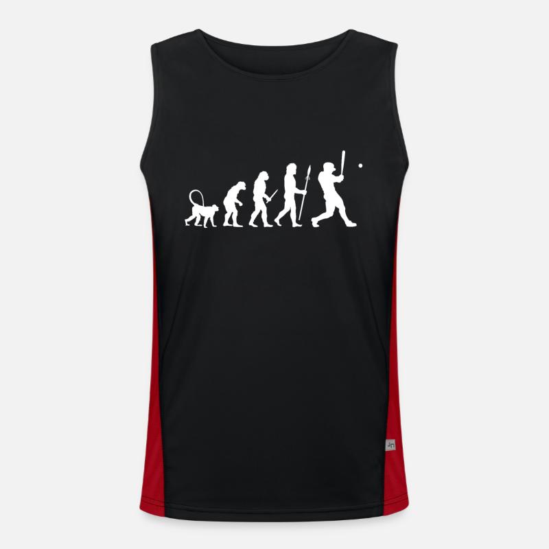 Evolution of baseball - Men's Functional Contrast Tank Top  - black/red