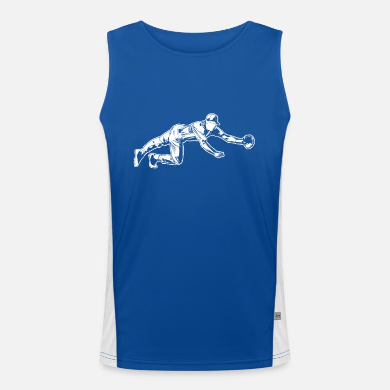 Baseball Catcher Funktionelles Kontrast-Tank Top für Männer 