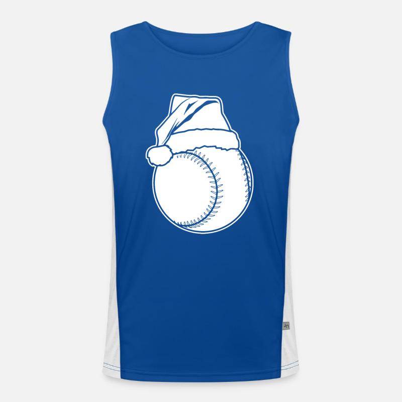 Noël du baseball Débardeur respirant contrasté Homme 
