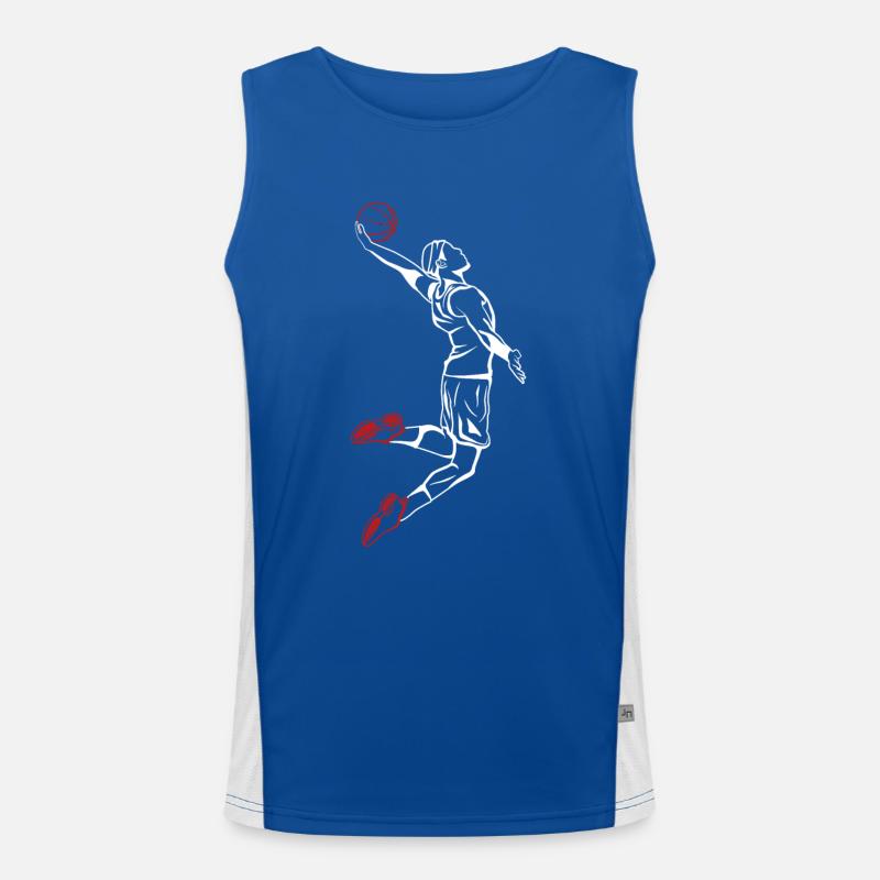 Slam Dunk basketball player Men's Functional Contrast Tank Top 