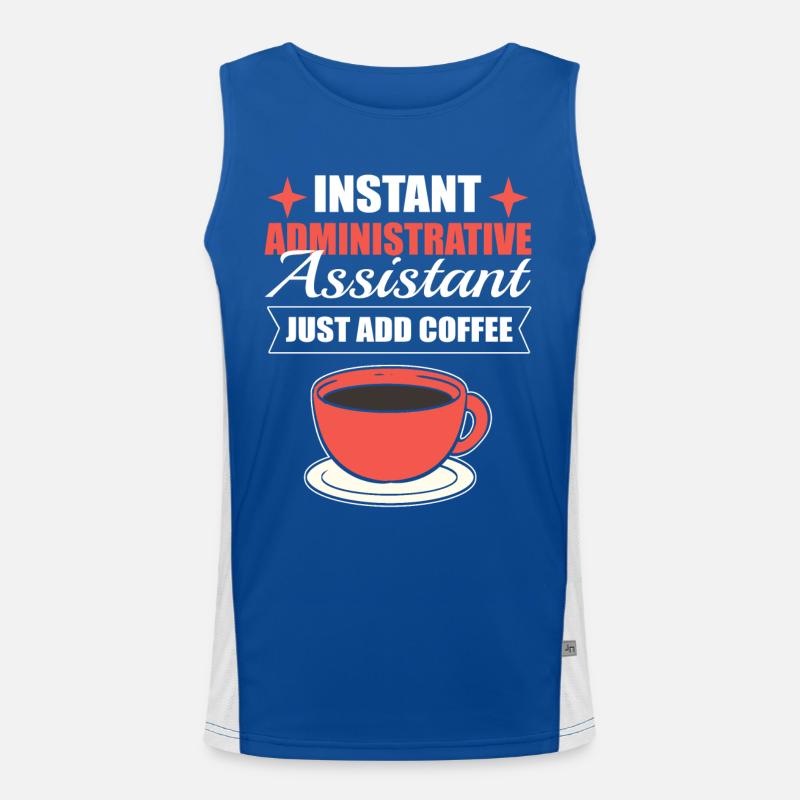 Assistant administratif instantané Il suffit d’ajouter du café Débardeur respirant contrasté Homme 