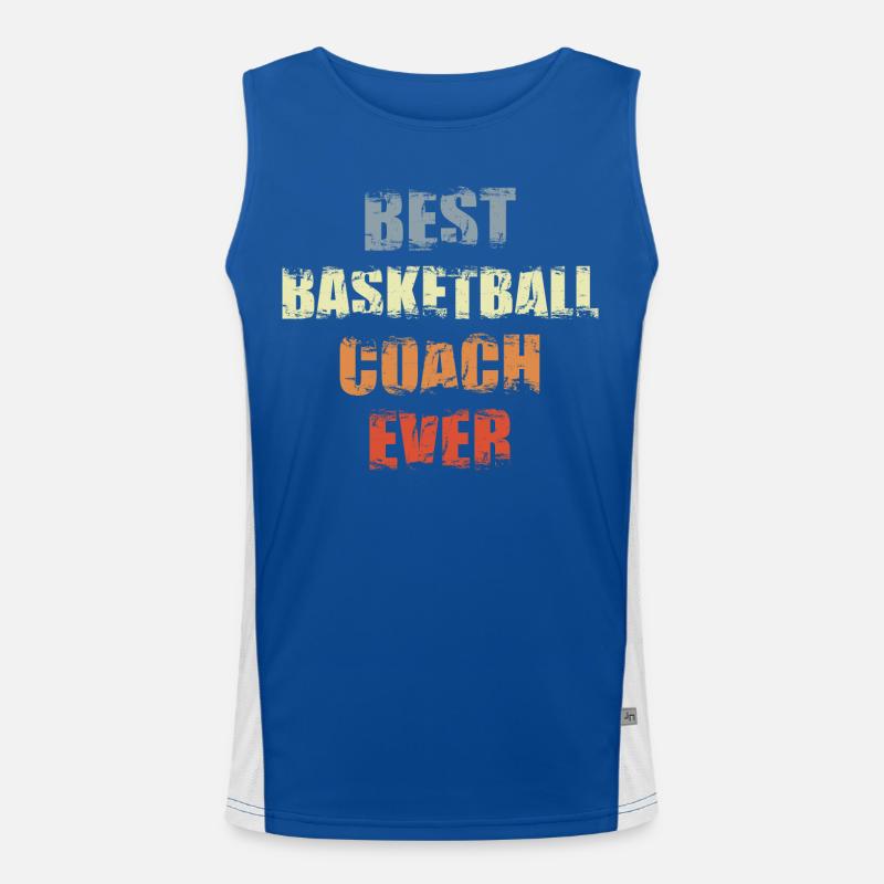 Basketballtrainer Motivation Funktionelles Kontrast-Tank Top für Männer 