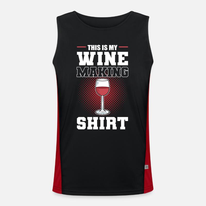 This is My Wine Making Shirt Wine Maker Wine Funktionelles Kontrast-Tank Top für Männer 
