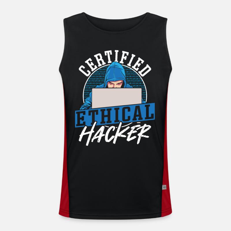 Certified Ethical Hacker Hacking Network Developer Funktionelles Kontrast-Tank Top für Männer 