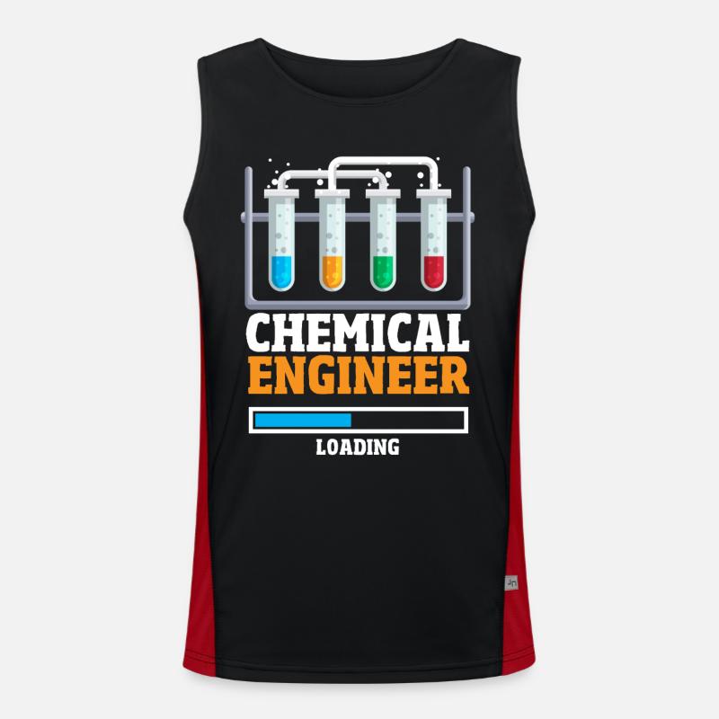 Future Chemical Engineer Loading Chemist - Men's Functional Contrast Tank Top - black/red
