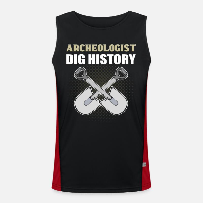 Archeologist Dig History Archeology Archaeology Funktionelles Kontrast-Tank Top für Männer 