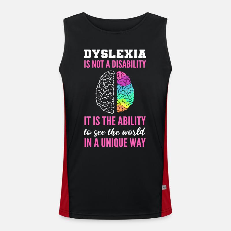 Dyslexie Conscience Dyslexie Guerrier Débardeur respirant contrasté Homme 