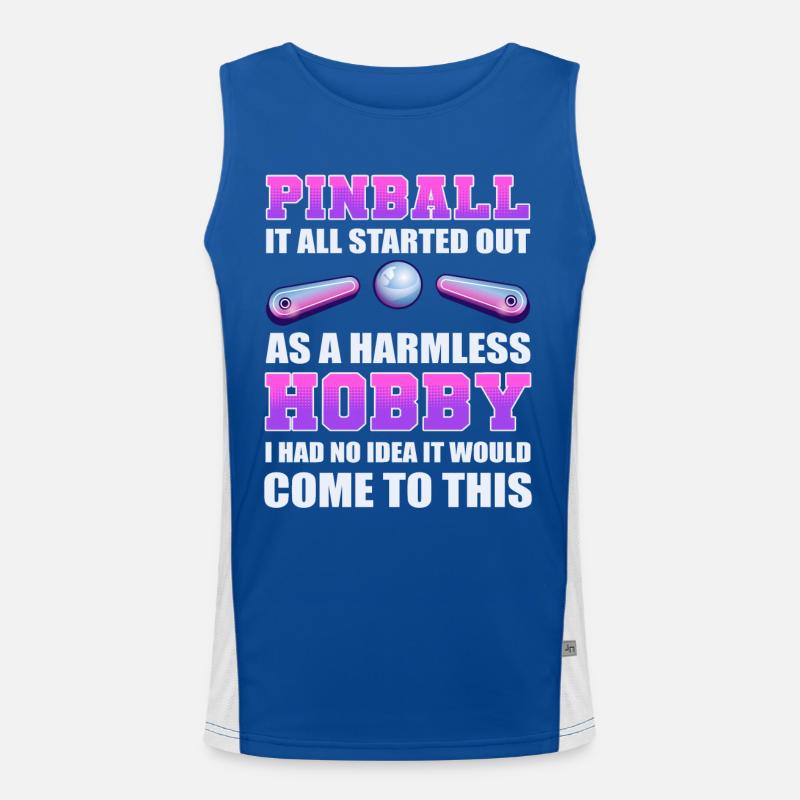 Pinball Started As A Harmless Hobby Pinball Men's Functional Contrast Tank Top 