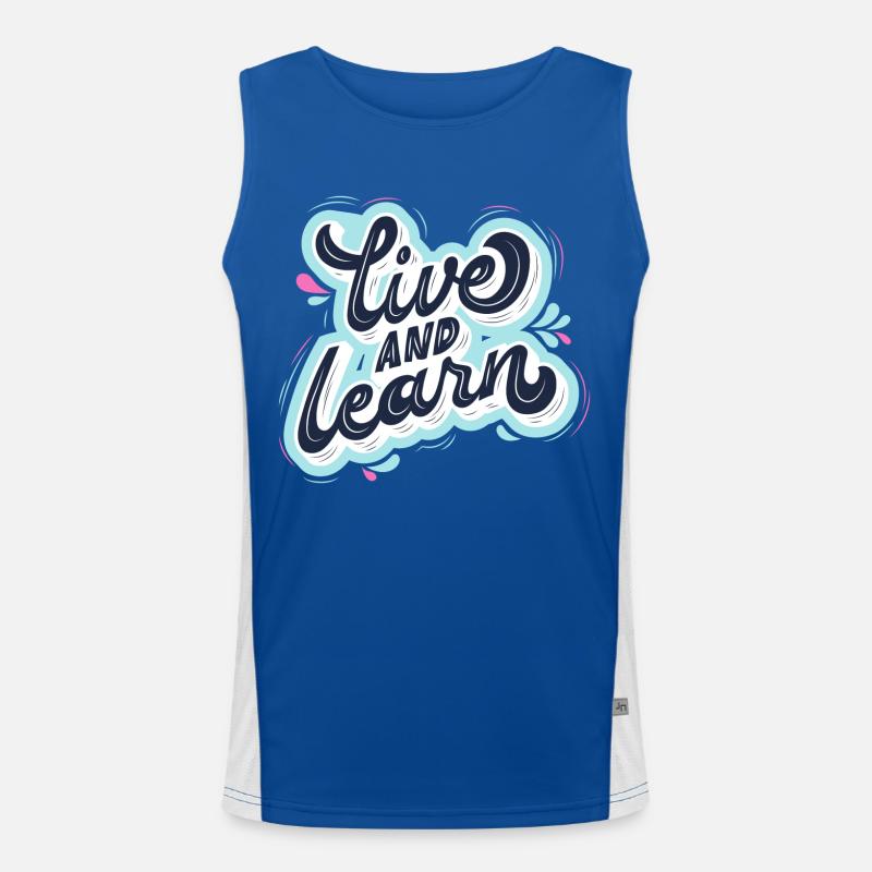 live and learn Funktionelles Kontrast-Tank Top für Männer 