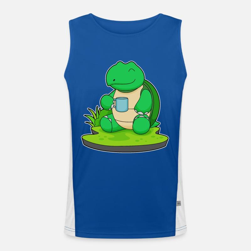 Schildkröte Becher  Funktionelles Kontrast-Tank Top für Männer 