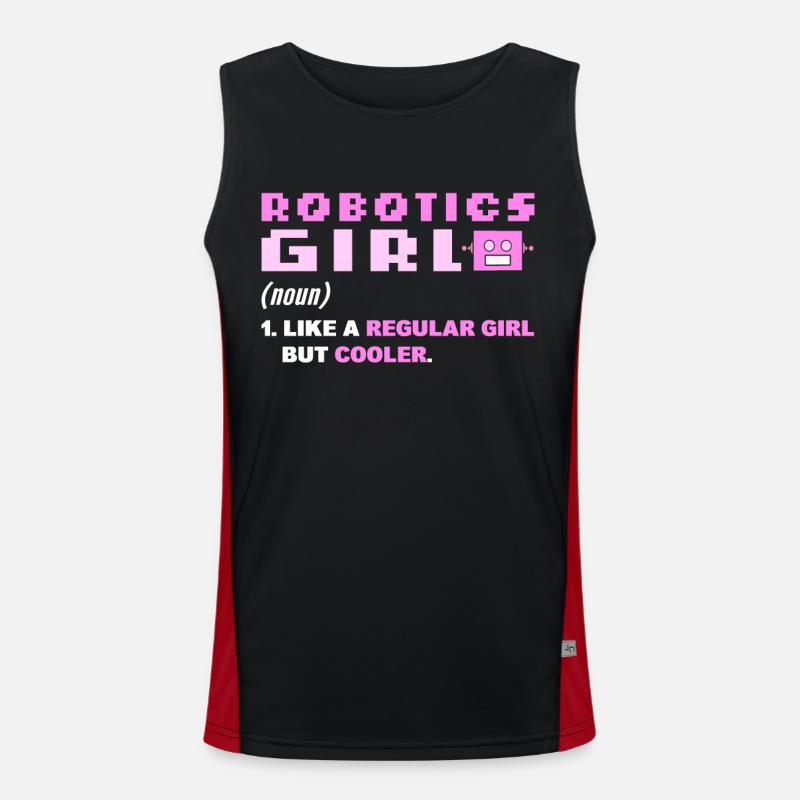 Robotik Robotic Roboter Bausaison Robot Funktionelles Kontrast-Tank Top für Männer 