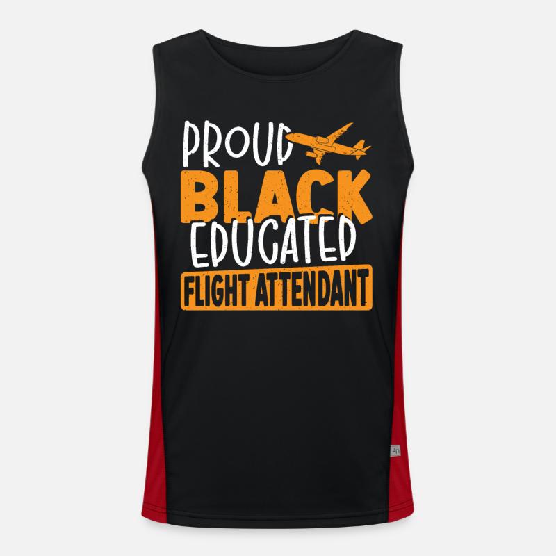 Flugbegleiter Flugbegleiterin Luftfahrt Flugzeug Funktionelles Kontrast-Tank Top für Männer 