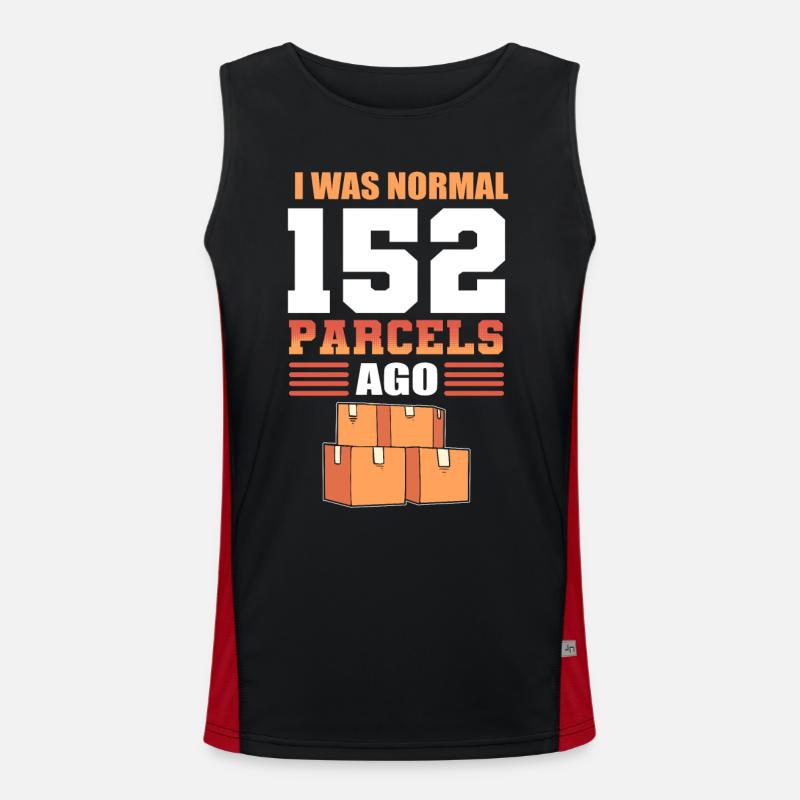Postangestellte Postangestellter Postbote Post Funktionelles Kontrast-Tank Top für Männer 