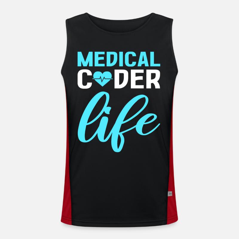 Medical Coder Life Clinical Coder Medical Coding Men's Functional Contrast Tank Top 