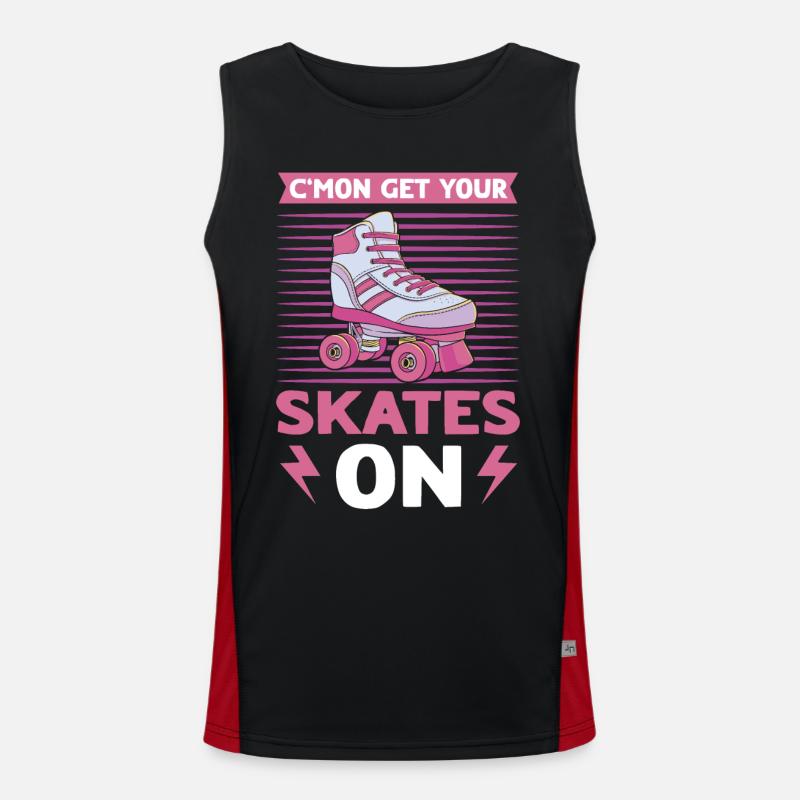 Roller Skating Roller Derby Roller Skating Skate Débardeur respirant contrasté Homme 
