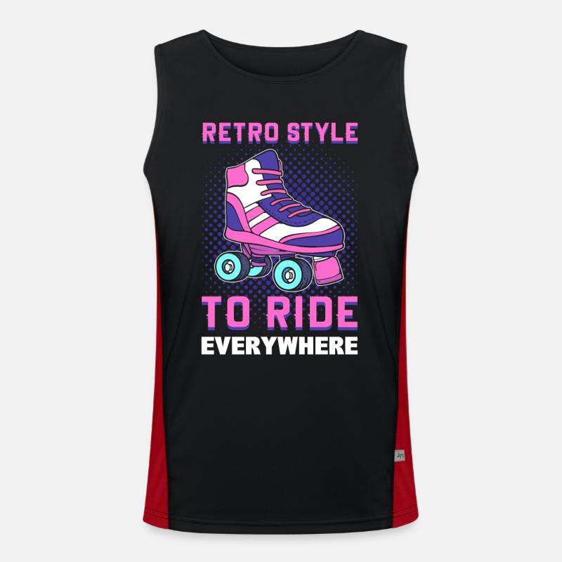 Roller Skating Roller Derby Roller Skating Sports Débardeur respirant contrasté Homme 