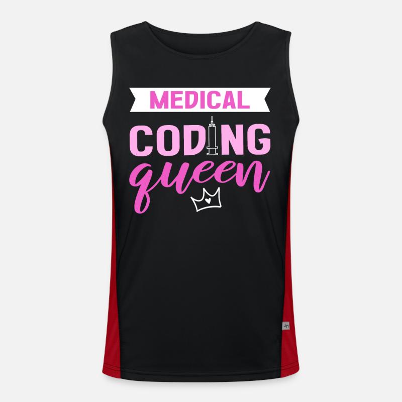 Medical Coding Queen Clinical Coder Medical Coder Men's Functional Contrast Tank Top 
