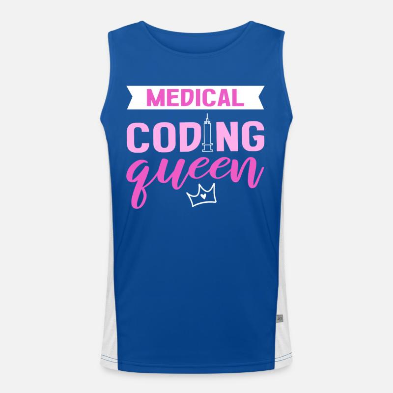 Codage médical Queen Codeur clinique Codeur médical Débardeur respirant contrasté Homme 