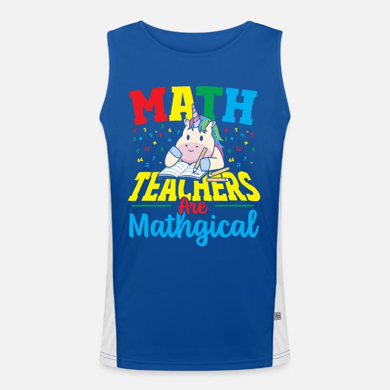 Math Teachers Are Mathgical Math Teacher Funktionelles Kontrast-Tank Top für Männer 