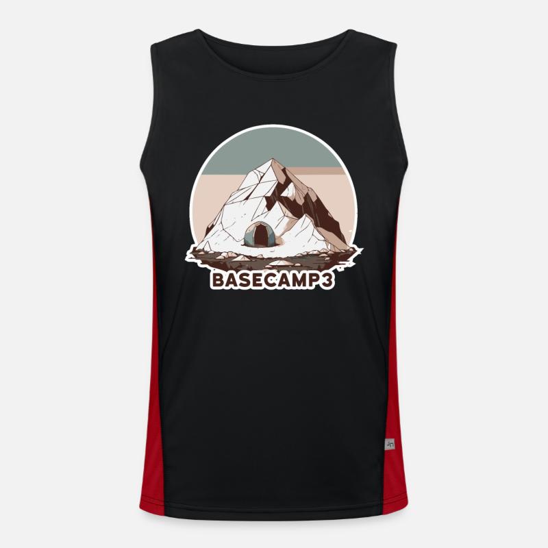 Mountaineer Base Camp 3 - Men's Functional Contrast Tank Top - black/red