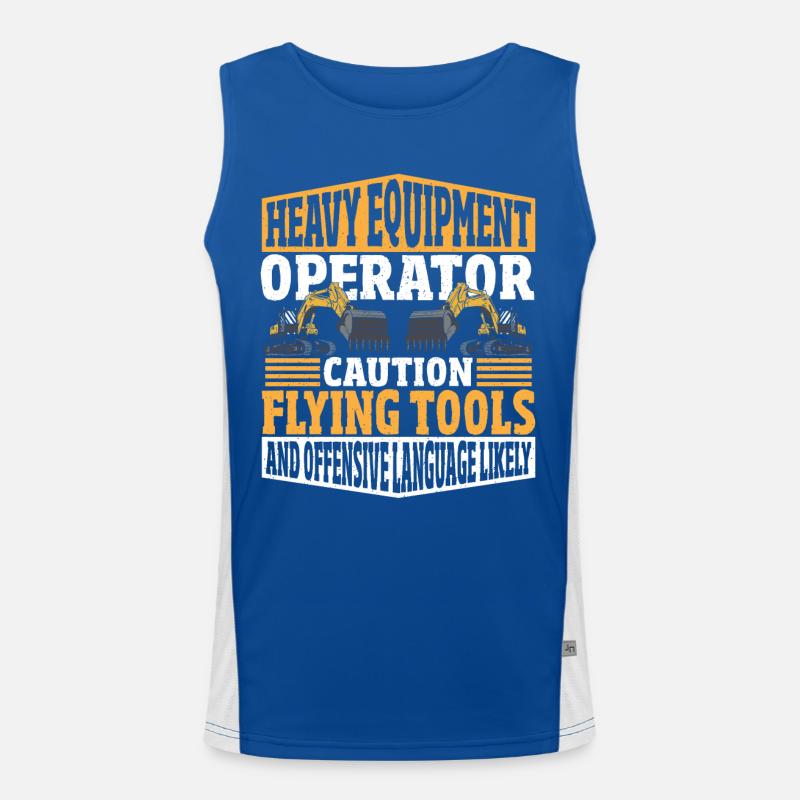 Opérateur de machine Opérateur de machine de construction Machines de construction Débardeur respirant contrasté Homme 