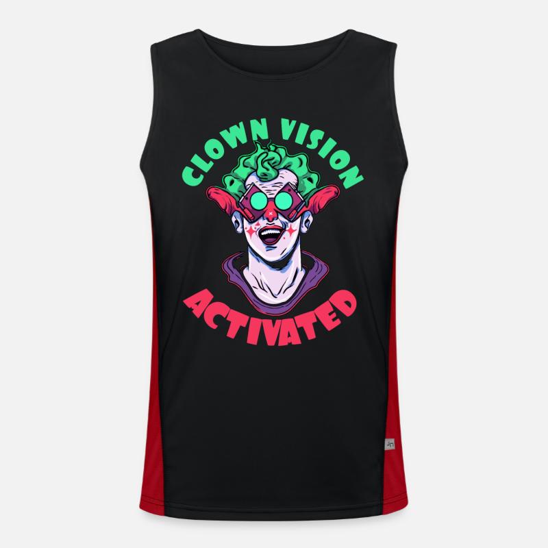 Vue Clown activée Débardeur respirant contrasté Homme 