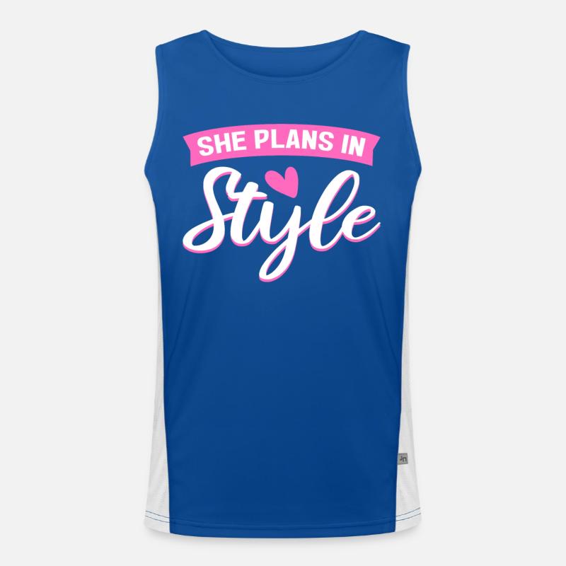 She Plans In Style Interior Designer Interior Funktionelles Kontrast-Tank Top für Männer 