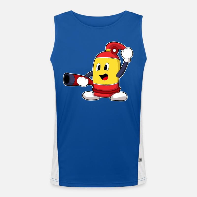 Firefighter Fire Hose Fire Brigade Men's Functional Contrast Tank Top 