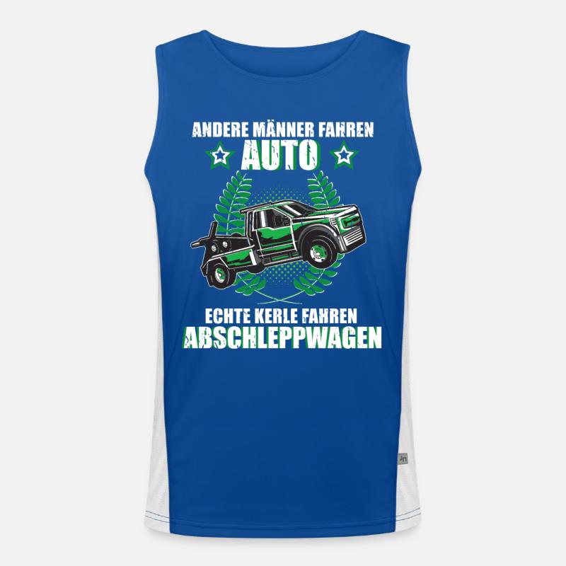 Abschleppwagen Abschlepper Abschleppdienst Fahrer Funktionelles Kontrast-Tank Top für Männer 