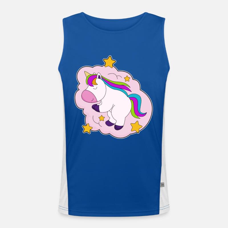 Nuages de licorne Débardeur respirant contrasté Homme 