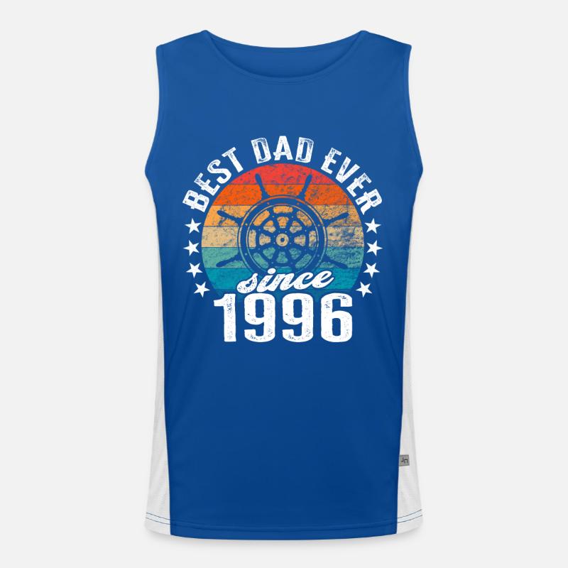 Bester Papa der Welt seit 1996 Anker Funktionelles Kontrast-Tank Top für Männer 