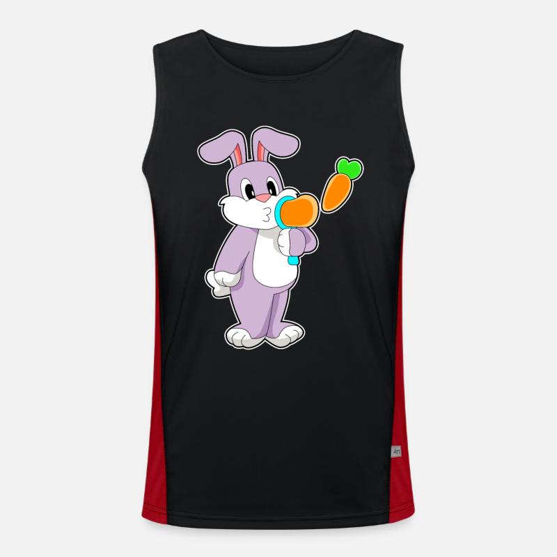 Bunny Soap Bubbles - Men's Functional Contrast Tank Top  - black/red