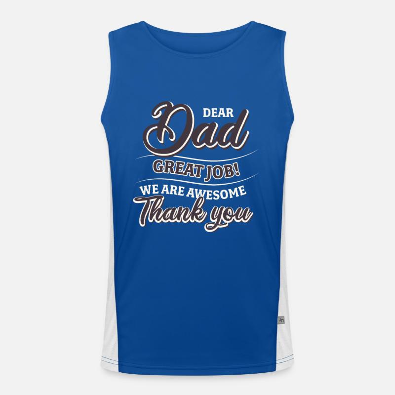 Bester Papa, Vatertag und Geburtstag Funktionelles Kontrast-Tank Top für Männer 