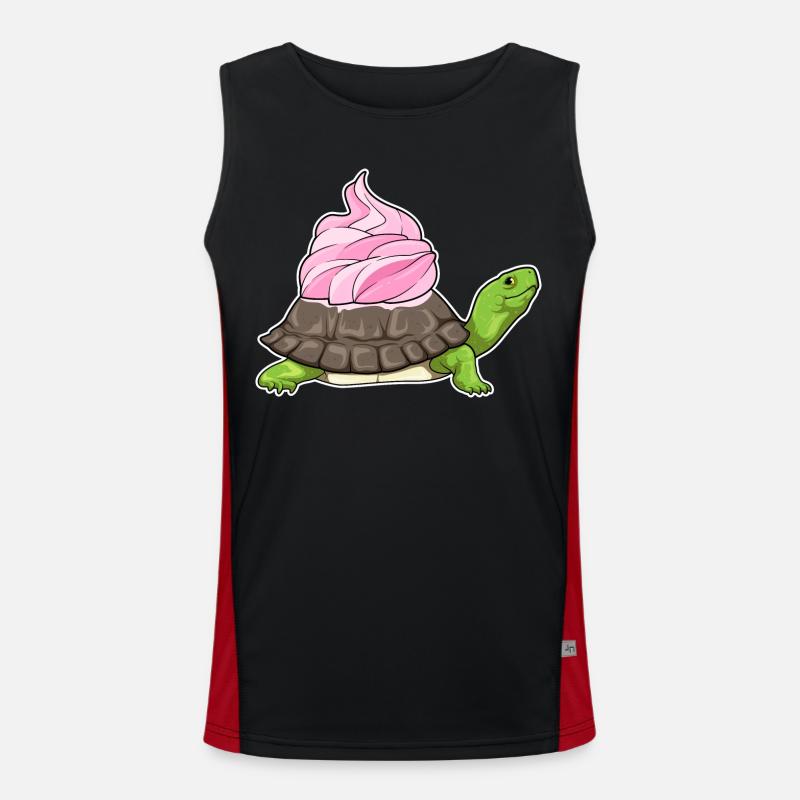 Turtle Frosting - Men's Functional Contrast Tank Top - black/red