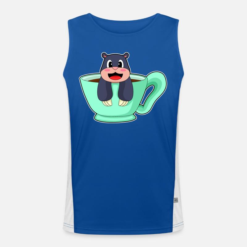 Tasse de café mole Débardeur respirant contrasté Homme 